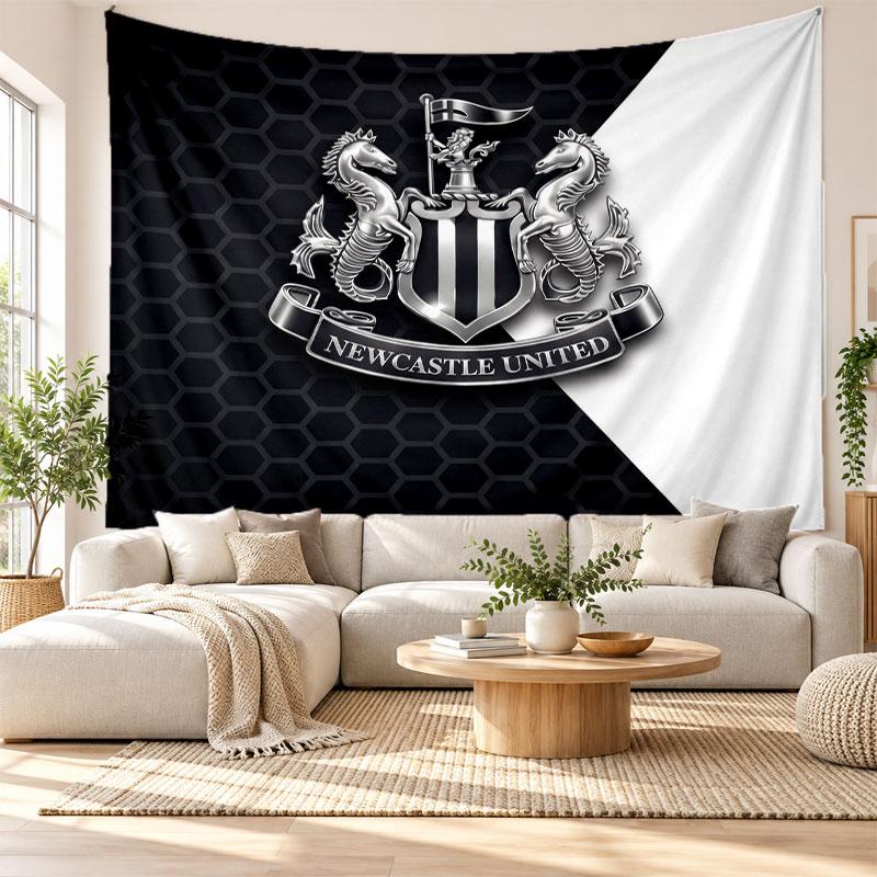 Newcastle United Football Wall Tapestry, Soft Fabric Wall Hanging, Decorative Backdrop For Bedroom Home Wall Art