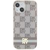 Dkny Dkhmp14Shcptse Iphone 14 / 15 / 136.1 Beżowy/Beige Hardcase Iml Checkered Mono Pattern & Printed Stripes Magsafe