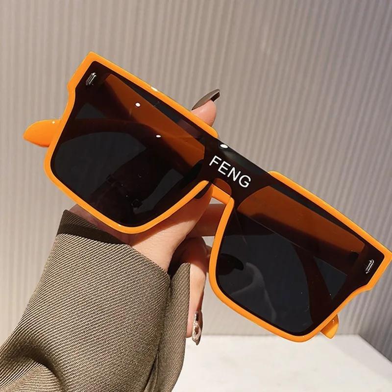 New Oversized Rectangle Sunglasses Women'S Fashion Square Sun Glasses Men'S Classic Vintage Eyewear Shades Uv400 Glasses