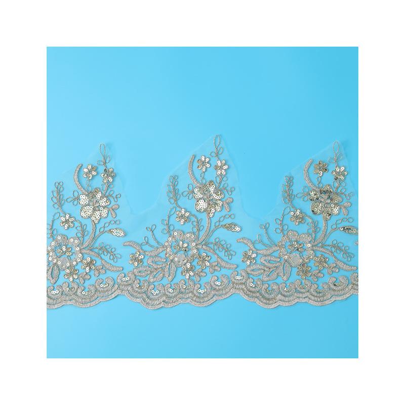 With Golden Car Bone Children'S Clothing Performance Clothes Hanfu Ethnic Style Embroidery Lace Clothing Accessories 21Cm
