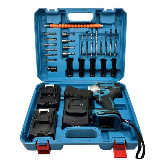 Elektrický rázový utahovák 1/2 palce Akumulátorový bezkartáčový Rychlonabíječka Nastavitelný točivý moment Rázový utahovák Automatický zpětný chod Autopneumatiky Nákladní auto Sekačka