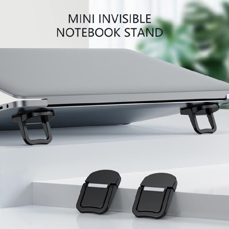2Pcs Foldable Laptop Stand Portable Laptop Stand Invisible Cooling Laptop Stand Cooling Office Footpad Notebook Tablets