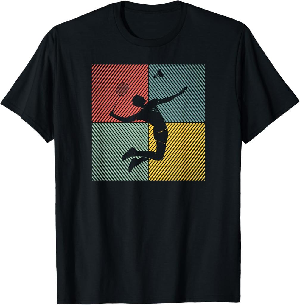Colorful Shuttlecock Birdie Badminton Player Sports Lover TShirt Cotton Men Clothing Tops Graphic T Shirts Camisetas