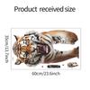 Adesivo Murale Tigre Feroce Autoadesivo per Camera da Letto Soggiorno Decorazione Murale di Sfondo Commerciale