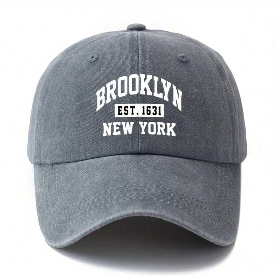 Brooklyn Est 1631 New York Printed Baseball Cap Adjustable Casual Hat