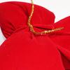 Creative Christmas Bow Decoration 3D Soft Flocking Bow Decoration Fluffy Texture Cotton Padded Velvet Bowknot Hanging Pendant