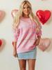 2025 Autumn Women's Casual Loose Long Sleeve Dopamine Print Sweater