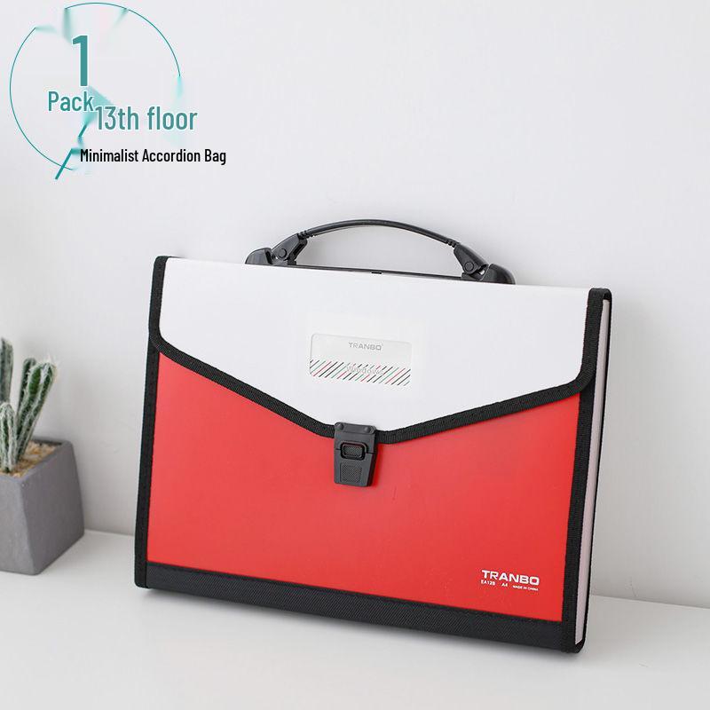26-lagige Handheld-Akkordeon-Tasche für Highschool-Schüler - Großes Fassungsvermögen, mehrschichtige, klassifizierte Aktenmappe