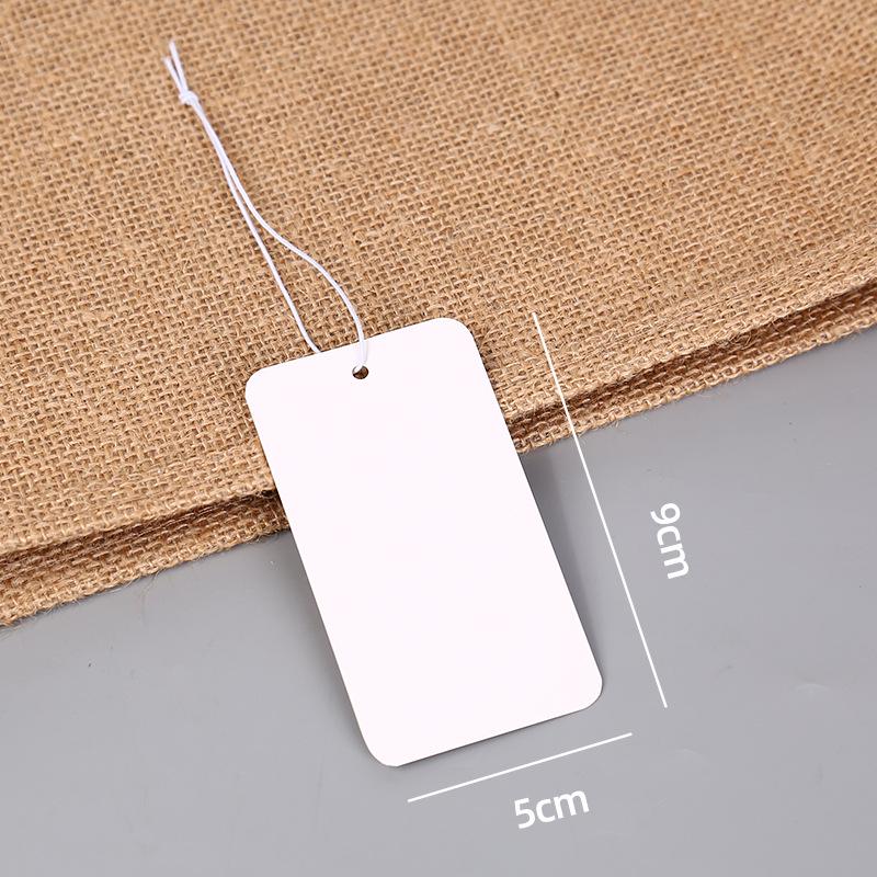 In-Stock Blank Cardboard Jewelry Tags with Elastic Rope for Clothing Accessories