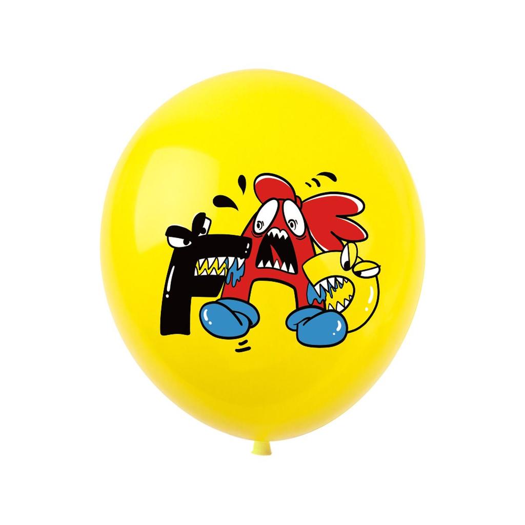 Alphabet Lore-Themed Birthday Party Decorations: Balloon Banner and Cake Topper Set