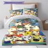 Set Biancheria da Letto con Fantasia Anime Hamtaro Copripiumino Federa Decorazione per la Casa Regalo (1 * copripiumino + 2 * federa, senza nucleo)