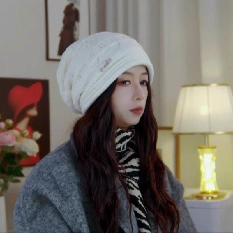 Casual Thick Knit Beanie Hat For Women With Earmuff Protection For Autumn Winter Warmth