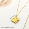 Gold Color Book Necklace Openable Chapter Book Necklace  Jewelry Accessories