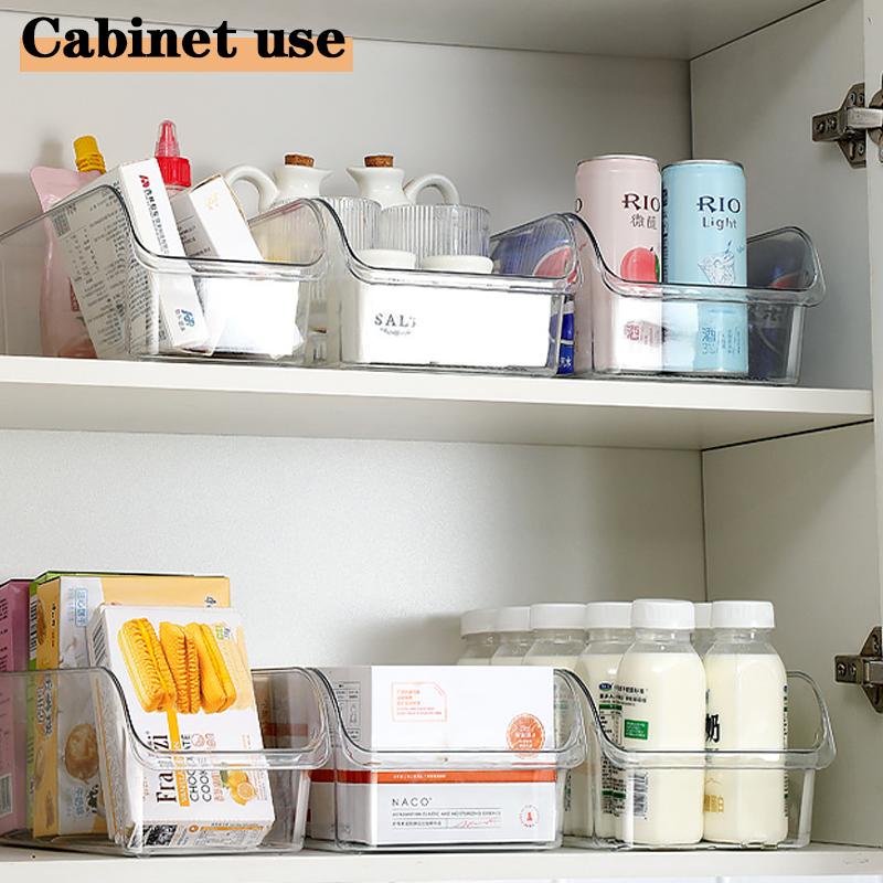 2Pcs/3Pcs/4Pcs Clear Fridge Organizer Open Drawer Snack Storage Box Multifunctional Container For Home