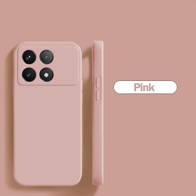 Для Poco X6 Pro Роскошные жидкие силиконовые мягкие чехлы для телефонов For Poco X6 Pro 5G розовый