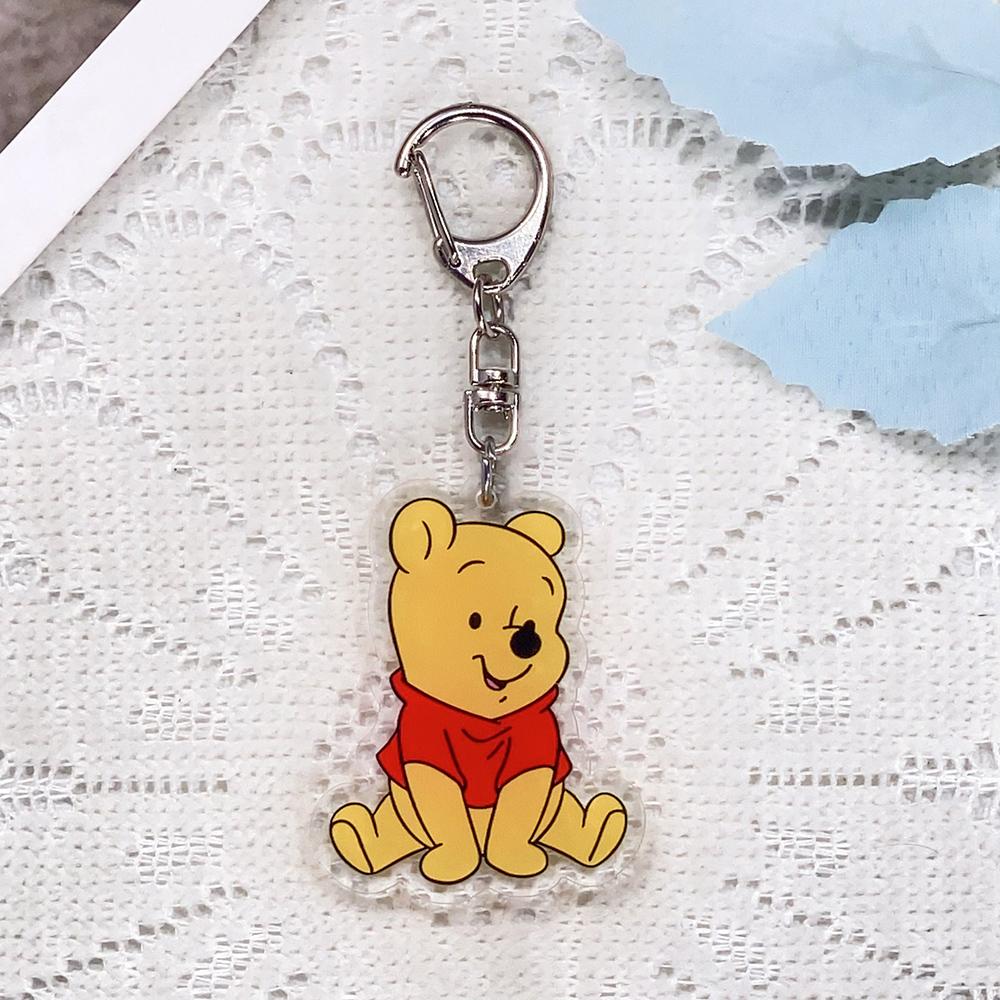 Disney Winnie the Pooh Car Keychain Accessories Cute Keychain Friends Gift Fun Bag Pendant Backpack Pendant