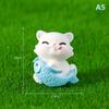 Miniature Animal Figurines Small Cat Resin Crafts House Micro Fairy Garden Diy Accessories  Creative Home Car Decoration
