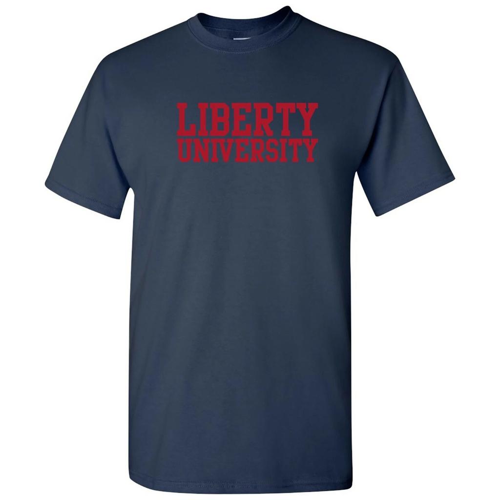 Liberty University Flames Basic Block T-Shirt - Navy