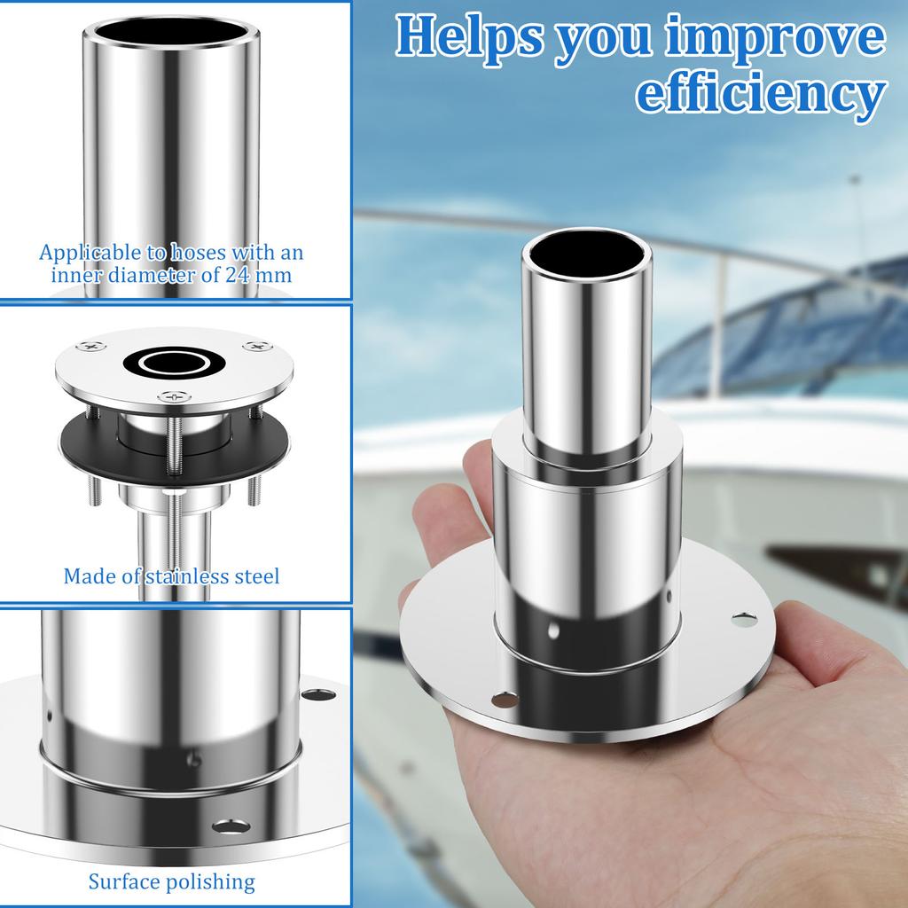 1/2Pcs 316 Stainless Steel Exhaust Tube Fitting Kit Fitting 24mm Tube Pipe Straight Thru Hull Exhaust Skin Diesel Parking Heater