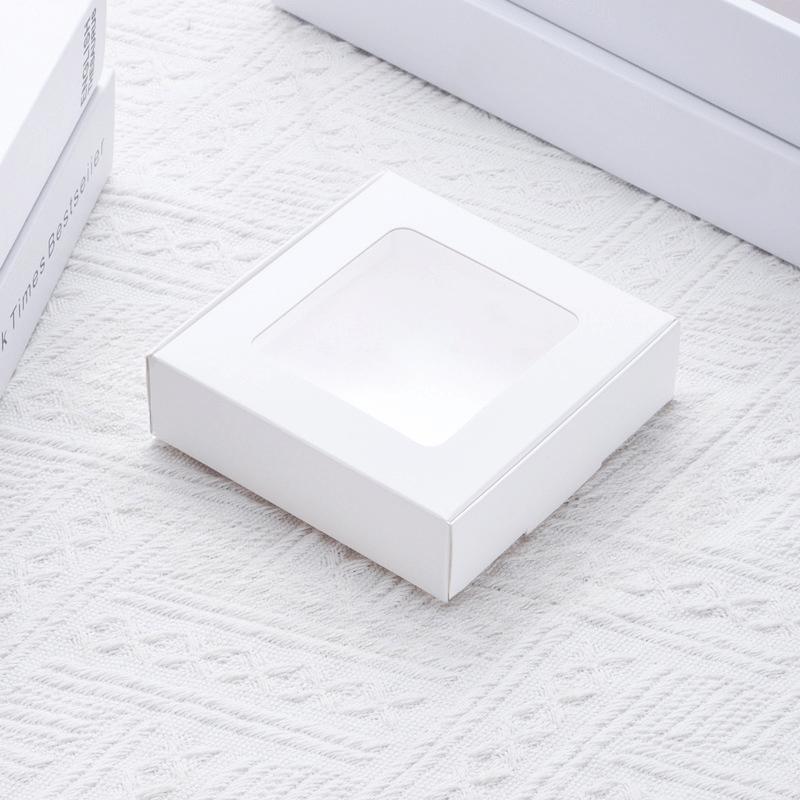 20pcs Creative Gift Packaging Boxes with Transparent Windows Suitable for Earrings Handicrafts Weddings Parties and Storage Boxes