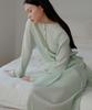 Oeoseoul Pleated Maxi Skirt [Mint]