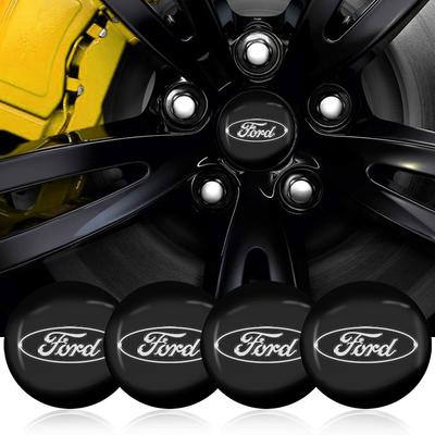 4 Pièces Emblème de Voiture Jantes Roue Centre Cache Moyeux Accessoires de Voiture Pour Focus Mondeo MK1 MK2 MK4 MK3 Fiesta ST Line Kugo Transit Escape Fusion Mustang