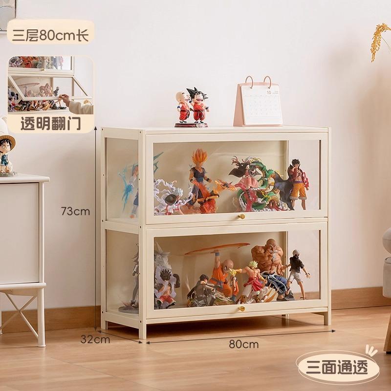 Acrylic figurine display cabinet with transparent design collectibles,models cosmetics,dust-proof countertop display stand