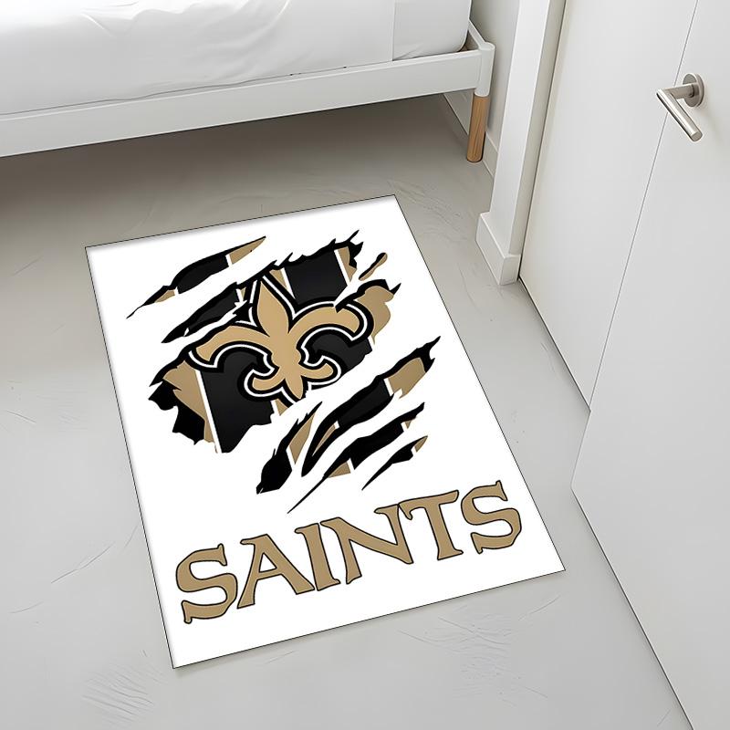 New Orleans Saints (5) Rug Suitable For Living Rooms Bedrooms Computer Rooms Dining Areas And Placement Under Tables And Chairs Also An Ideal Choice F