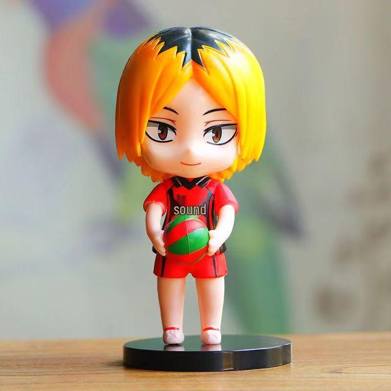 8 Haikyuu!! Tooru Oikawa models and 7 Q-version figurines from Douluo Continent for cake toppers or car dashboard ornaments.