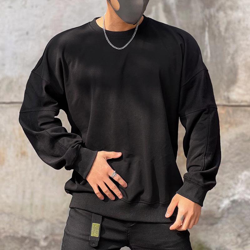 Men's Korean Style Autumn Sweatshirt - Youth Round Neck, Plus Size Casual Jacket
