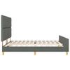 Bed Frame with Headboard Dark Gray 180 x 200 cm Fabric