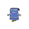 Blue Cartoon Little Person Brooch: Anti-Exposure Alloy Badge and Backpack Accessory