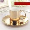 Hot European Coffee Set Gold / Silver New Porcelain Tea Set Galvanized Cups And Sauces Home Party Drinks