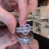 2023 Diamond Heart Ring: High-End Light Luxury Design for Women