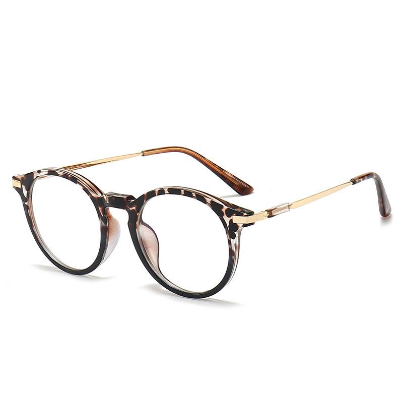 

2413 Очки для близорукости мужские и женские круглые ретро-оправы студенческие очки с готовой степенью защиты от синего света empty frame - no lens