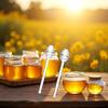 Transparent 6" Glass Honey Dipper Sticks Stirring Sticks Server Honey Spoon Dipper Stirrer Honey Wand for Honey Pot Jar Containers Honey Dispense