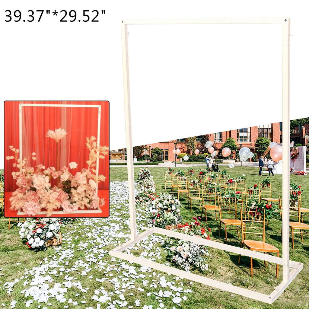 75x30cm Modern Wedding Arch Stand Floor Standing White Wedding Bracket for Weddings, Birthday Parties, Banquets