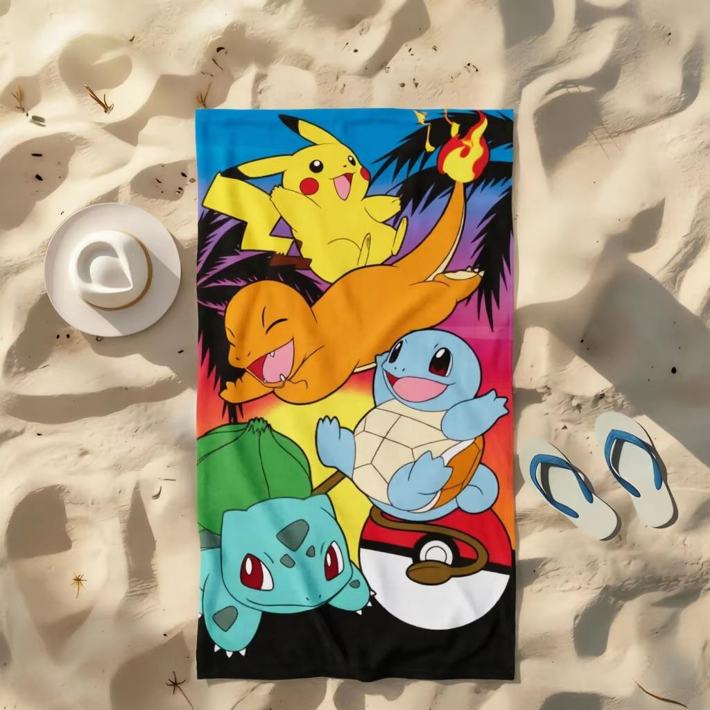 P-Pokemon Multi Use Beach Towel, Quick Dry Super Absorbent Soft for Yoga Pool Home Sports Travel, Gift for Friends