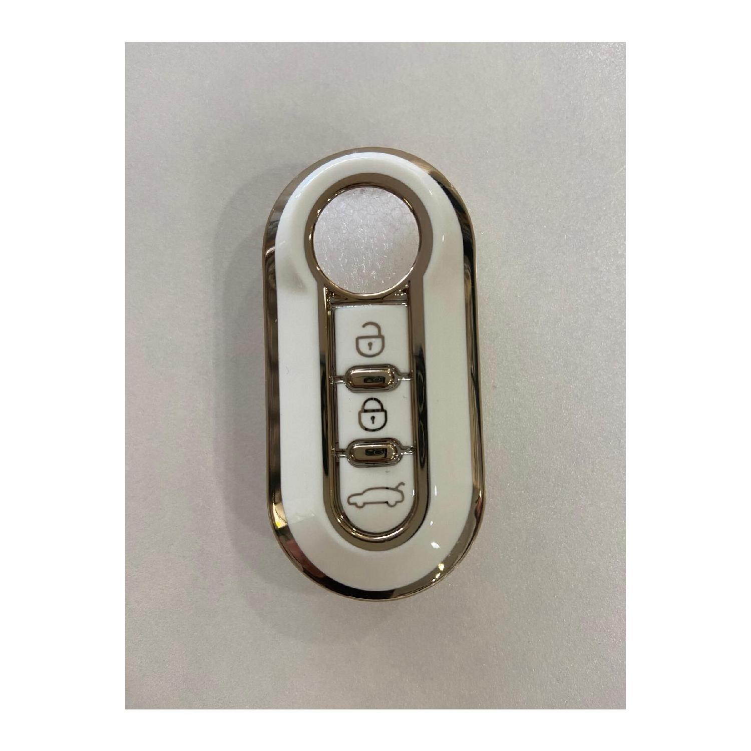 

Fiat Doblo Nano Silicone Car Key Case White