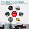 Universal 2X Oval Brake Stop Tail Fog Drl Turn Sealed Marker Lights Flush Mount 6" Inch 24 Led Truck Trailer Boat Utility Red Lens Waterproof 12V