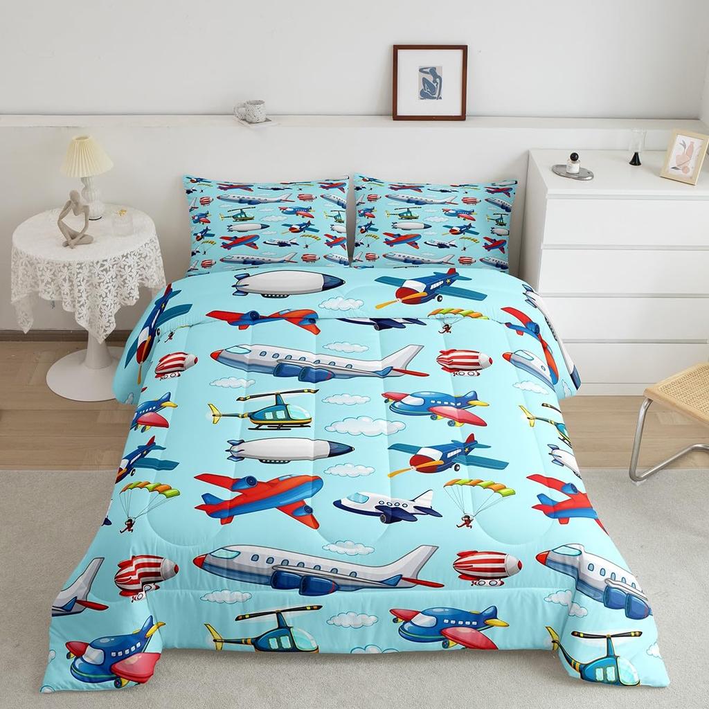 Tractor Bedding Sets for Boys Twin Size Toddler Kids Cute Cartoon Farm Animals Comforter Set Girls Children Farmhouse Country Down Comforter