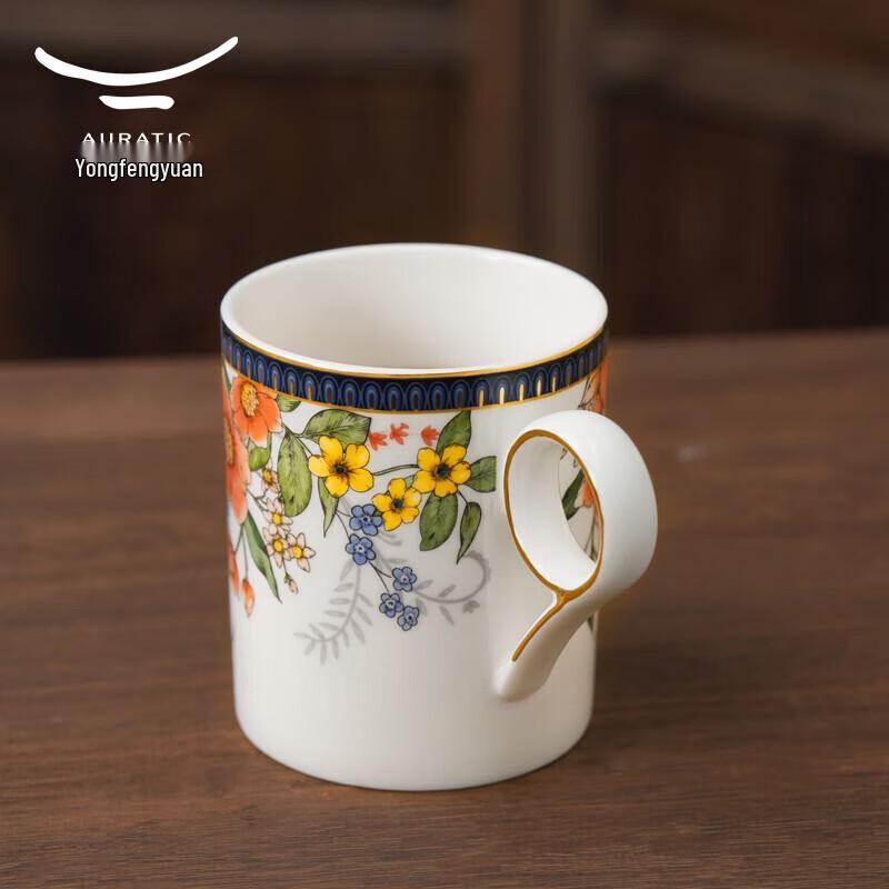 Auratic Blooming Flowers Ceramic Mug