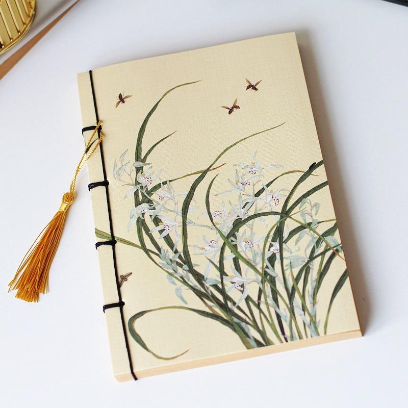1pcs Vintage Chic Tassel Notebook Elegant Chinese Style Design Notebook Suitable for Diary Writing & Note-Taking