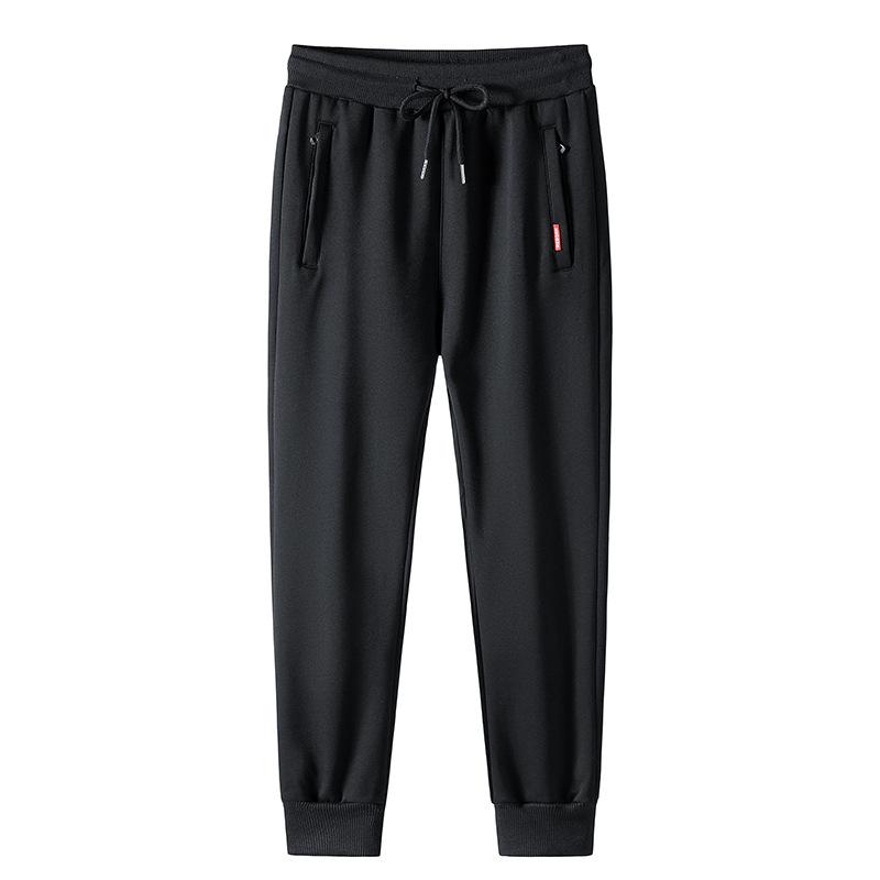 New Autumn Sports Pants for Men's Teenagers Korean Style Casual Pants for Small Feet Students Tying Feet Long Trousers Cotton