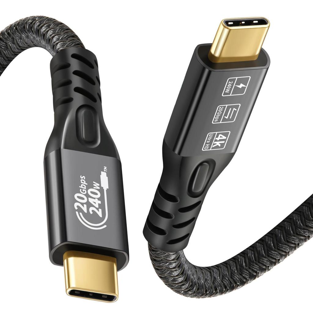 USB-C 240W Fast Charging 20Gbps Cable for 4K Devices