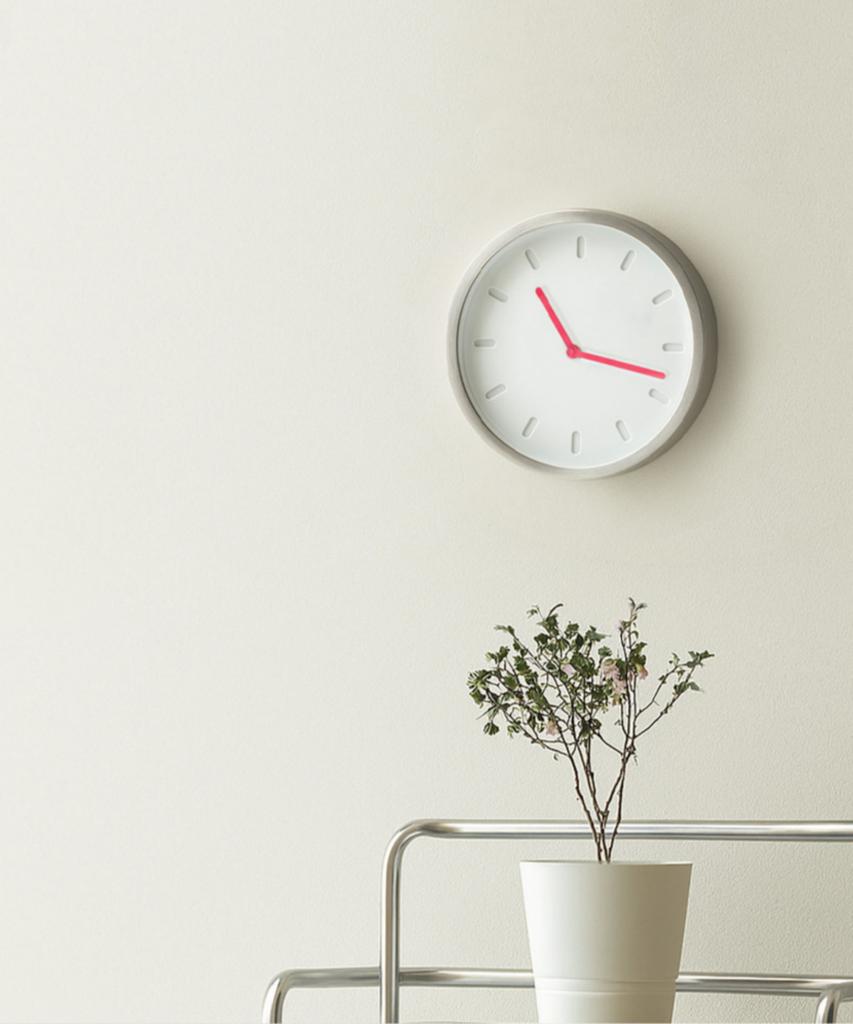 Oa Point Clock Interior Living Room Round Low-Noise Design Wall Clock