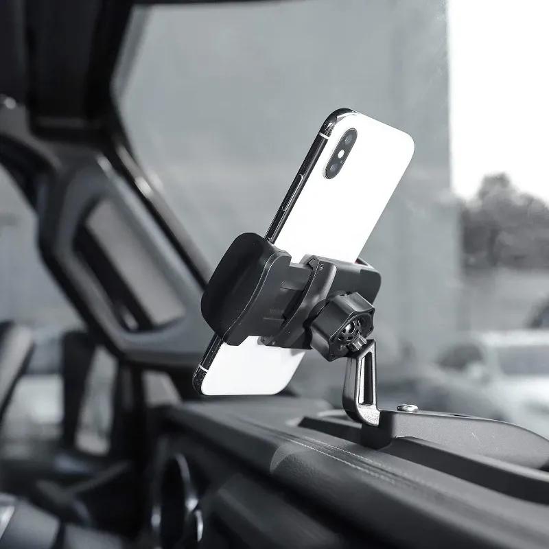 Car Dashboard Organizer Box Phone Clamp Stand Bracket Holder Storage Tray For JEEP WRANGLER JL Gladiator JT 2018+