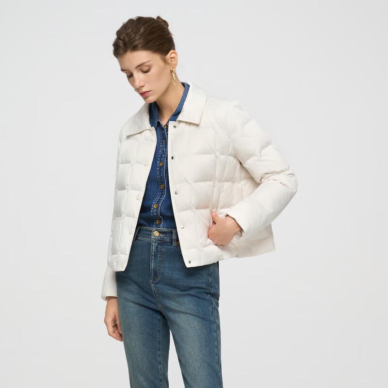 

ELLASSAY Elegant Lapel Down Jacket for Women XS