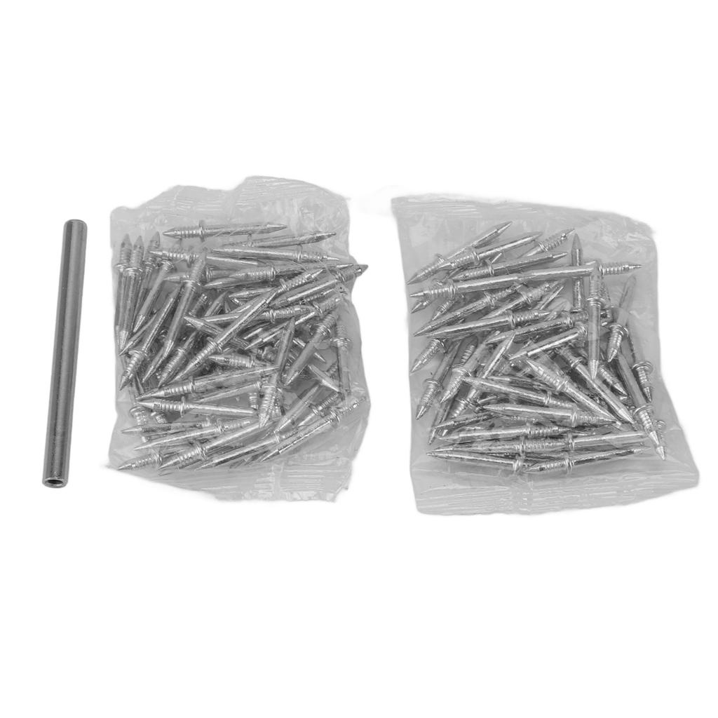 100pcs Double Skirting Thread Seamless Nail Secure Fixation Metal Double Ended Baseboard Nails