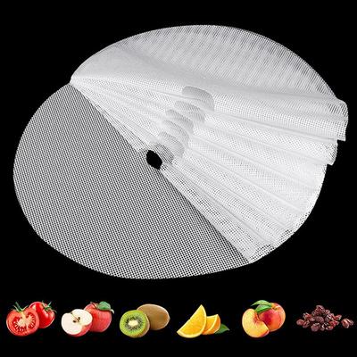 Lot de 8 feuilles de séchage en silicone antiadhésives pour fruits, réutilisables, résistantes à la chaleur, pour déshydrateur de fruits